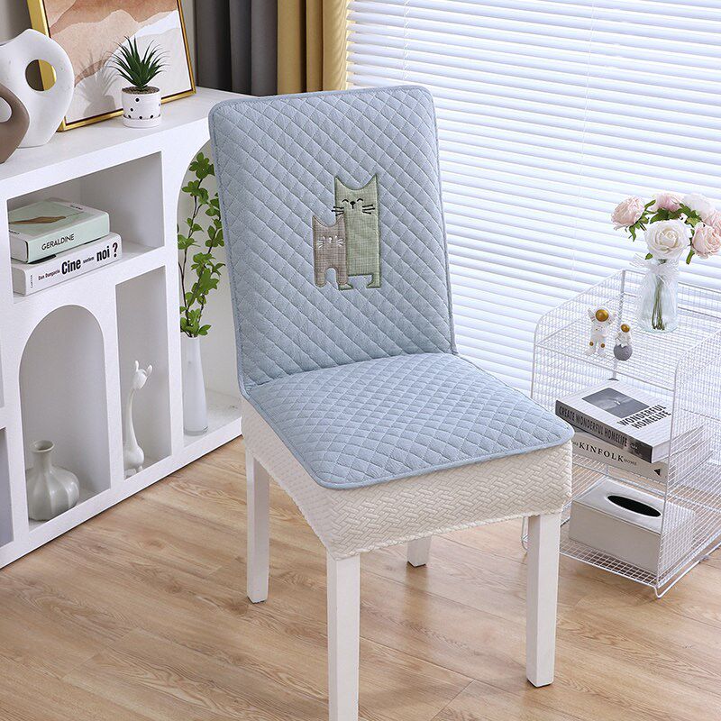 高靠背椅子套罩全包实木椅椅套软包皮椅餐桌椅套直背高级感餐椅套