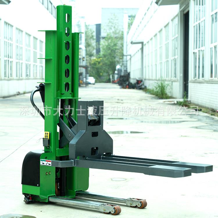 便携式电动叉车1吨全电动随车堆高车自动爬登高车上下卸货搬运车