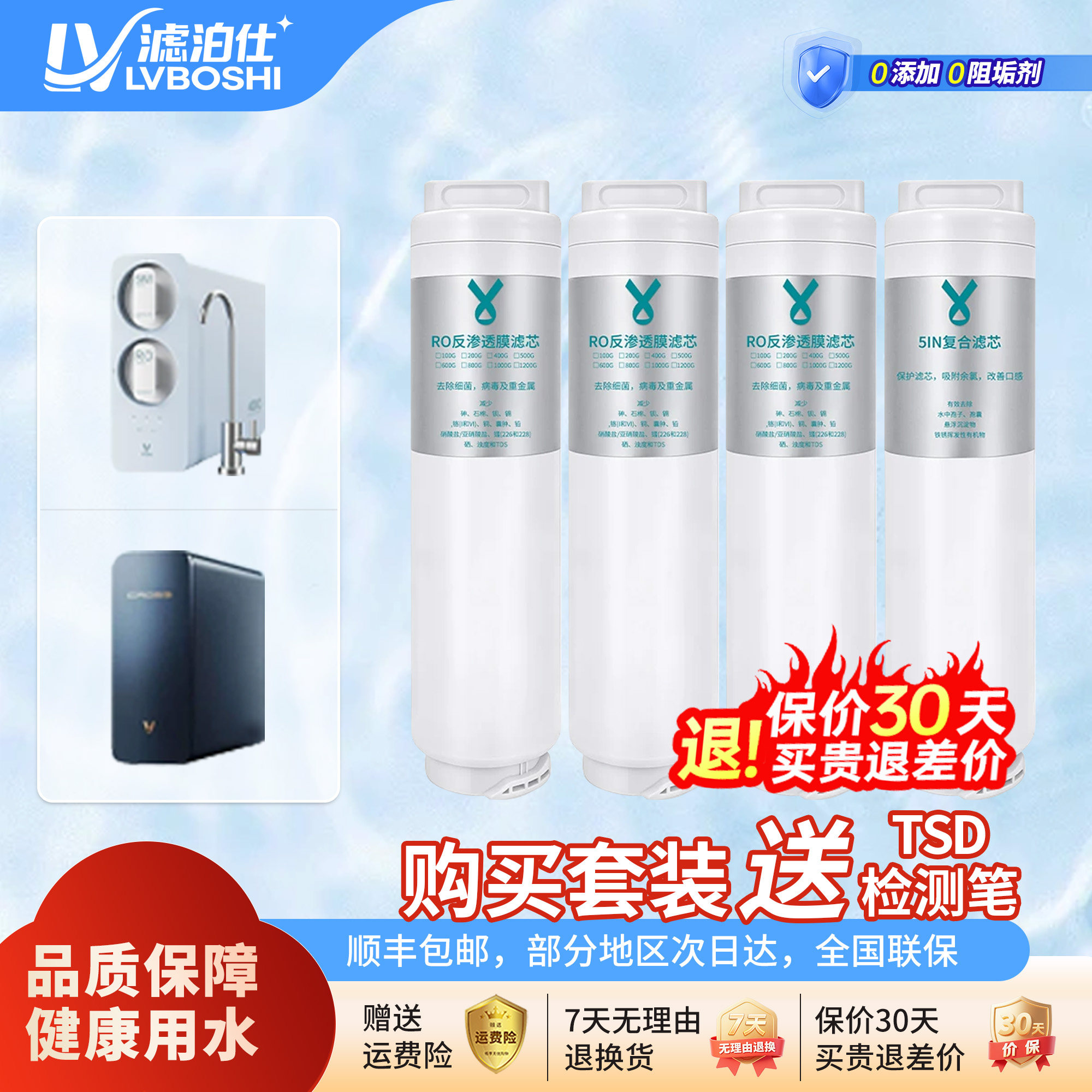 通用云米净水器滤芯小蓝调MR452