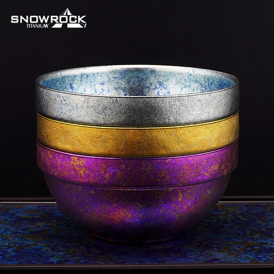 SNOWROCK纯钛双层碗户外露营餐具