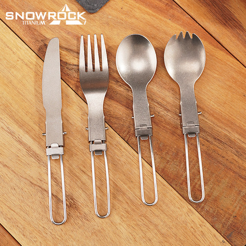 SNOWROCK纯钛户外便携野餐餐具