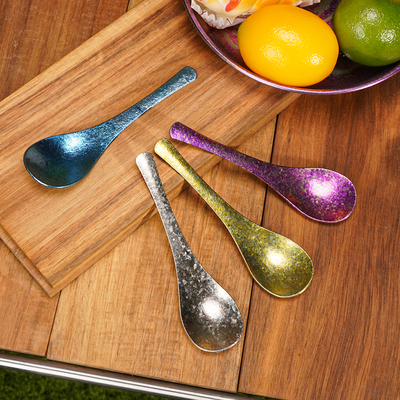 户外露营纯钛冰花勺子