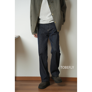Tobefly复古水洗直筒牛仔裤25秋冬新款宽松百搭休闲长裤9006-1