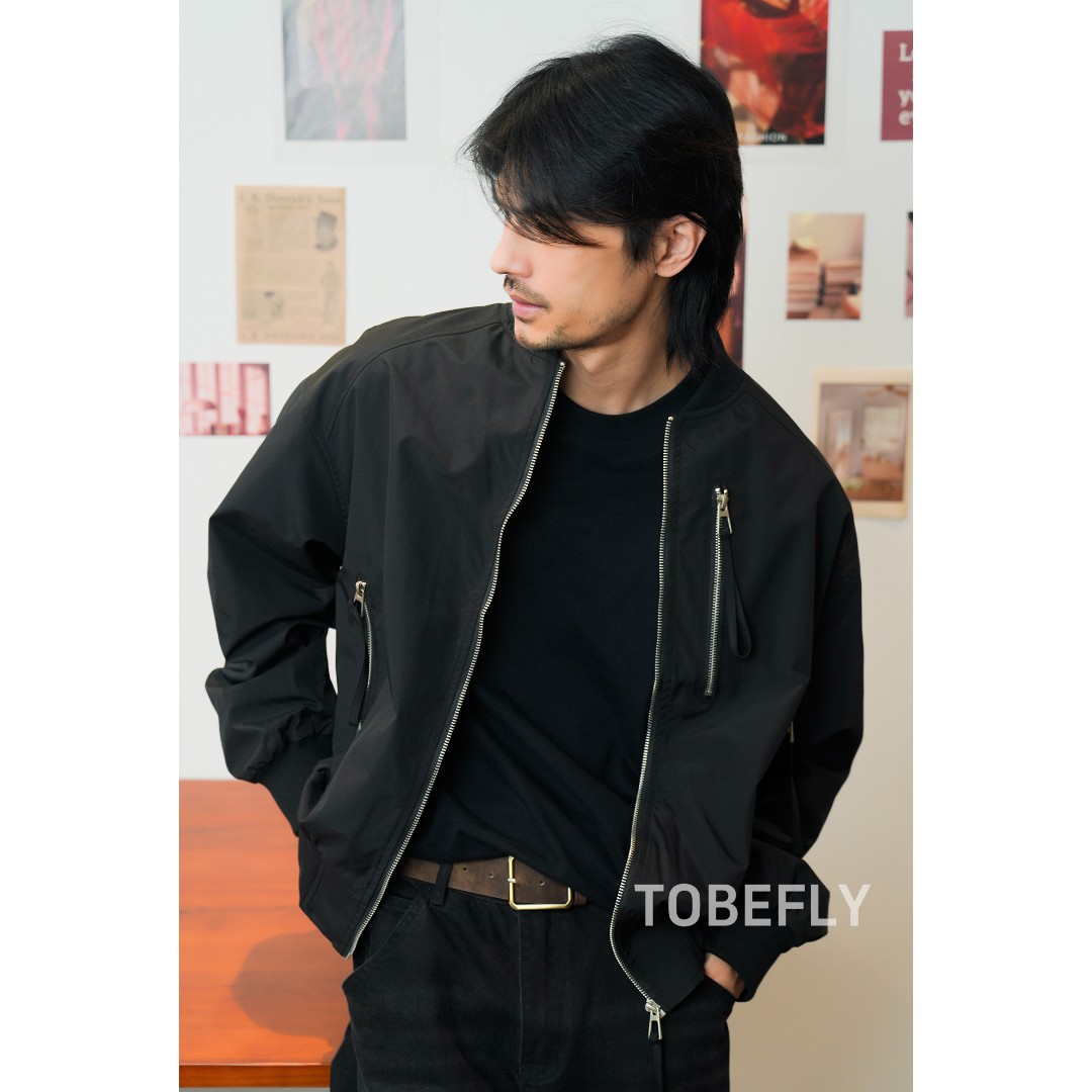 Tobefly拉链设计感棒球领夹克