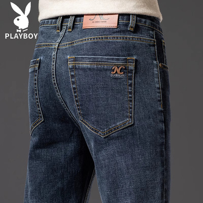 花花公子高端牛仔裤男冬季2025新
