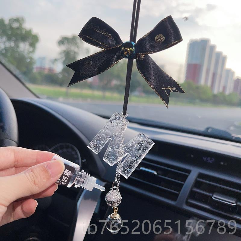正品汽车n用后吊视镜车挂定制英文字母挂件吊坠网红水晶车内饰侣i图片