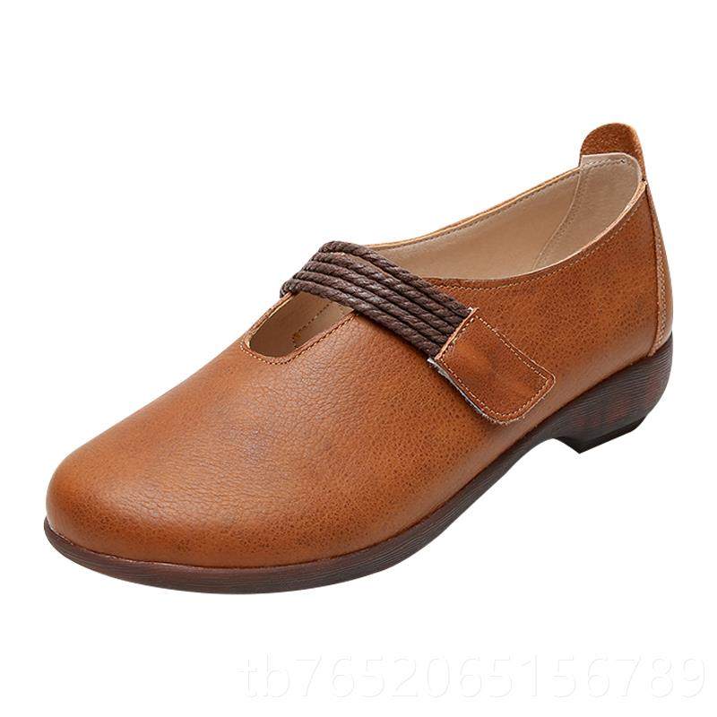 正品2024款春秋真鞋皮鞋子皮平底单女妈妈软鞋奶鞋牛筋软底舒奶适,女鞋,深口单鞋,淘宝优惠券,粉丝福利购,淘宝优惠卷