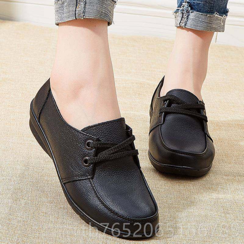 正品妈鞋真奶皮软底单鞋中老年女鞋平底滑中年妈老防人奶工作皮鞋,女鞋,浅口单鞋,淘宝优惠券,粉丝福利购,淘宝优惠卷