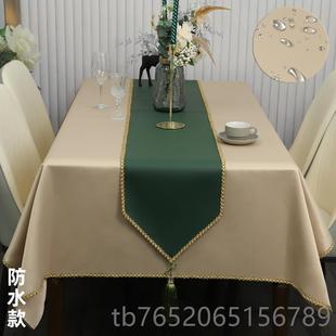 防桌布几布艺北欧代高档长方形家用水餐桌布现轻奢高级感茶台 正品