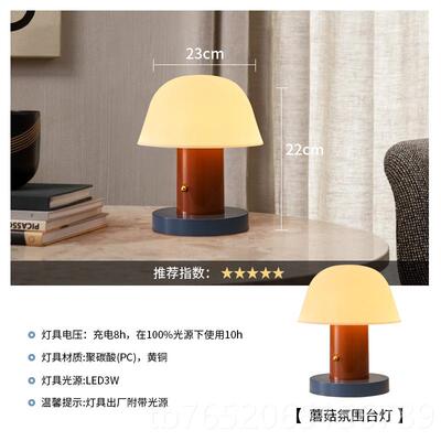 正品客丹麦苞台灯设计师北欧复古花台灯充电触中摸古厅卧室床头装