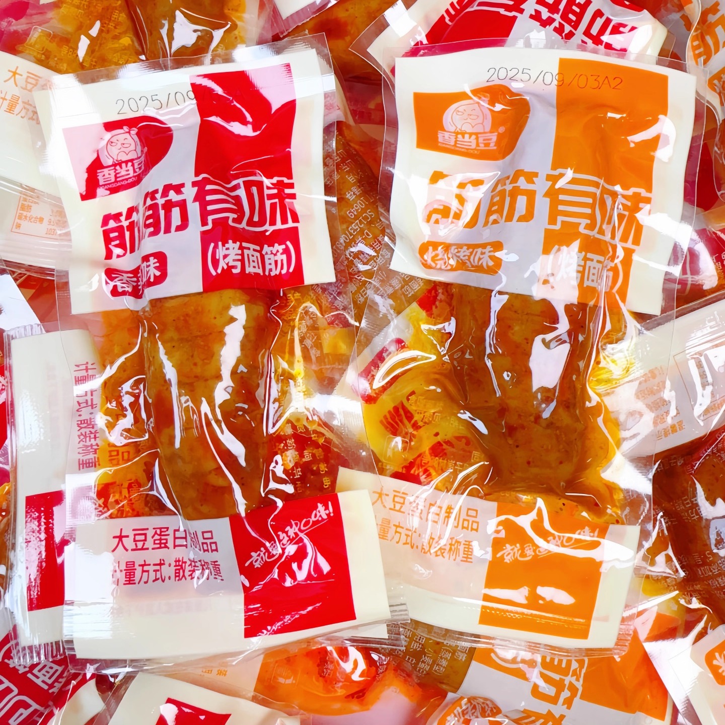 烤面筋一根筋麻辣烧烤味香辣豆干网红小零食小袋包装开袋即食批发