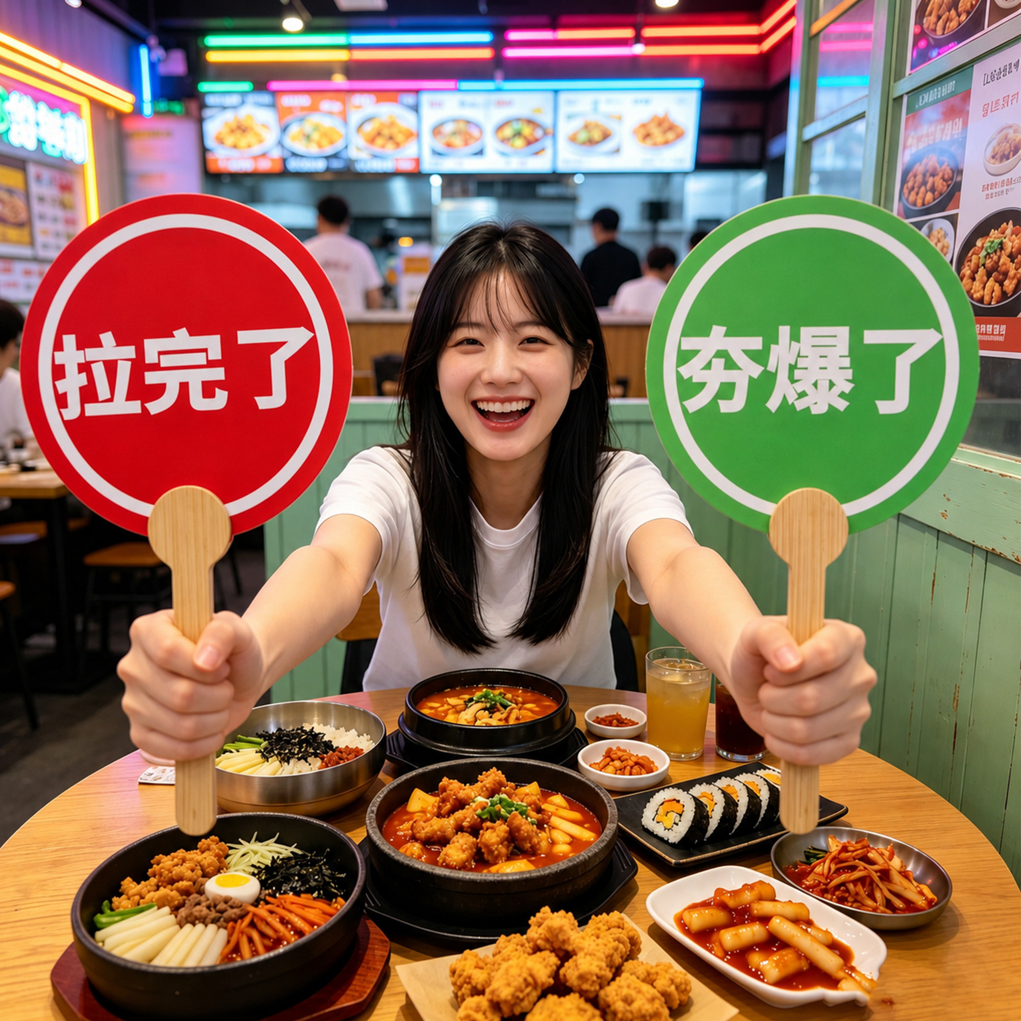 对错举手牌旅游美食推荐打卡拍照道具搞怪玩具评委打分游戏互动