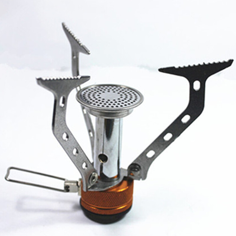 厂家户外用品 迷你铝铪金炉头 折叠支架 野营炉具 户外炉头