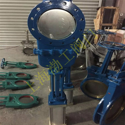 DMZ673Y-16C 气动暗杆刀闸阀 DN200 带盖铸钢刀型闸阀