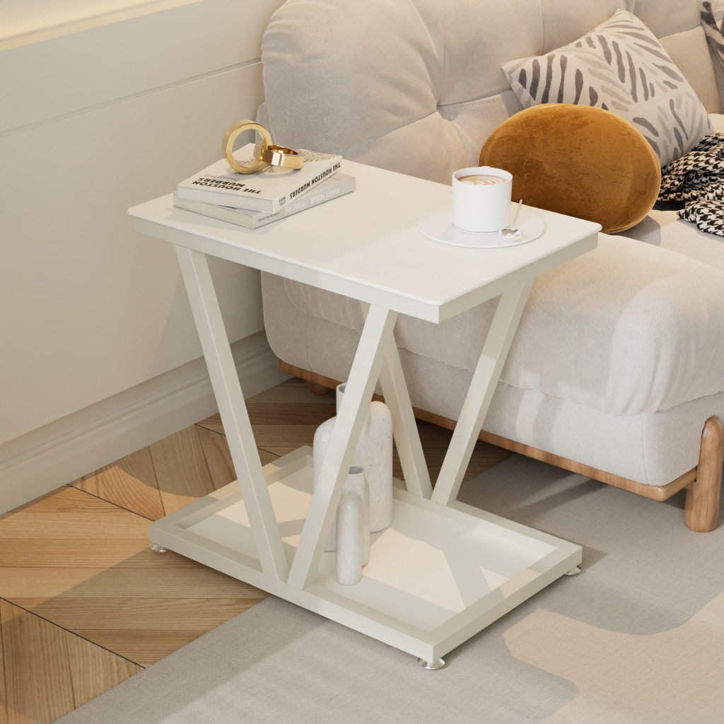 轻奢客厅钢化玻璃沙发几边桌创意角几床头侧边迷你小桌子客厅边几