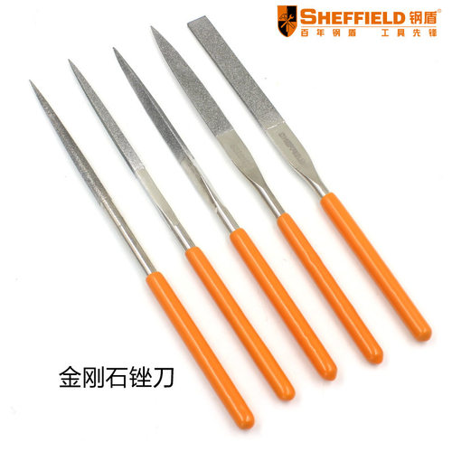 SHEFFIELD/钢盾 5件套金刚石打磨钢锉刀钳工打磨锉刀套装 S090004