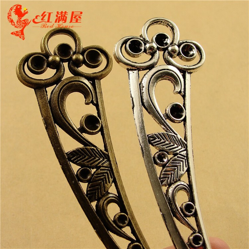 A3417   17克 单面发簪 书签 合金配件压铸 复古饰品 10个/包