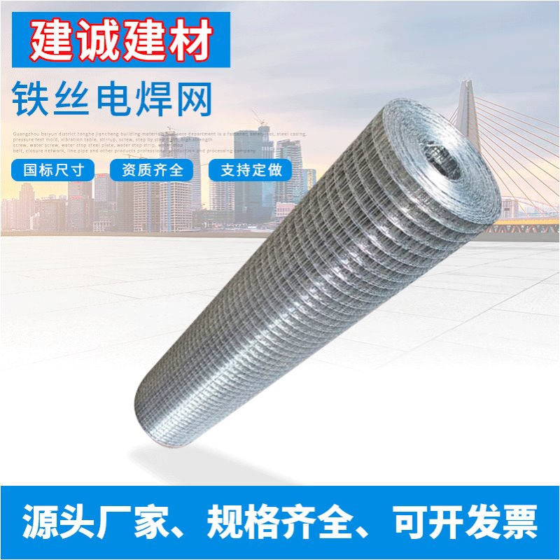 铁丝电焊网镀锌钢丝网细铁丝网 广州厂家批发建筑用电焊网