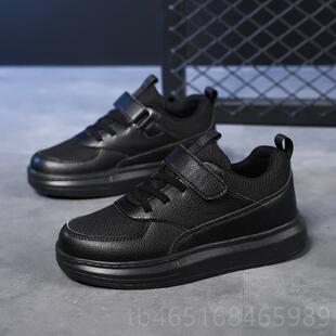 高档奥特莱斯折扣童鞋全男女童黑中色鞋子学生校园表演黑皮鞋大童