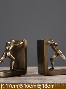 高档北欧简书约创意客厅酒艺柜装饰品摆件书挡 书靠 房书立摆设工