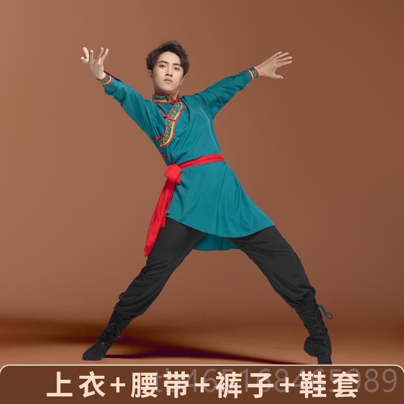高档蒙古骑马考舞服装成人男舞台出服少舞数民族艺练功服演摔跤服图片