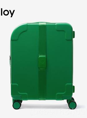 高档al皮loy阿乐黄色行李拉杆箱乙万向轮pc箱休闲运动短途登机箱