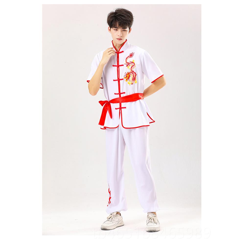 高档演新款中国风练功服男女成人打鼓舞术狮舞龙服服武出服表演服