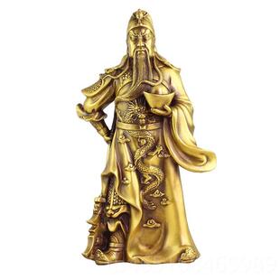 高档纯铜元宝关佛公财神摆件关爷神像工客厅店二铺开业装饰品像艺