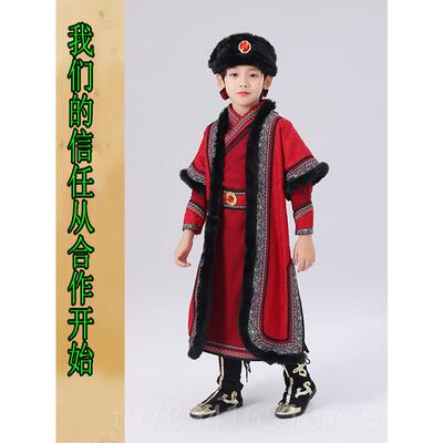 高档民服装少数民族族儿族童中国风女演出服男童藏舞蹈藏袍蒙古族