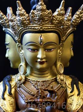 高档瑞阁尊胜佛象母藏佛像密宗摆传铜件鎏金精品家用