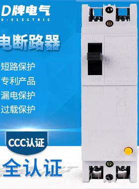 高档D牌DZ15LE塑断路器单相2P漏电保护器100A20 A9DM20壳1 220V家