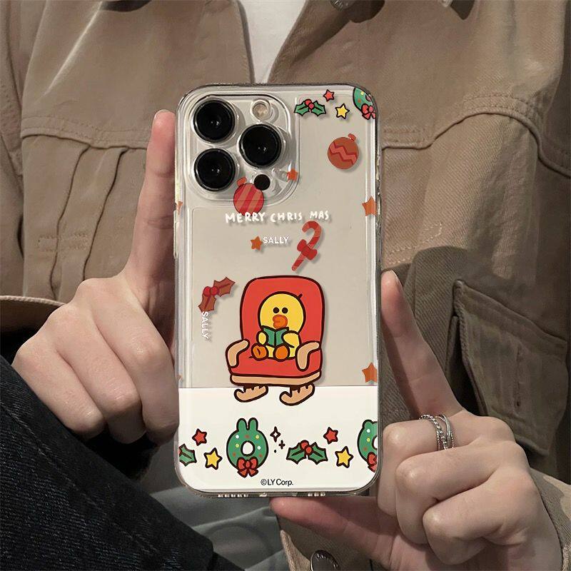 手机壳iPhone17圣诞莎莉鸡OPPOReno14软16PLUS适用VIVOy500创意透明NOTE15卡通12ProMax苹果13新款华为PURA80