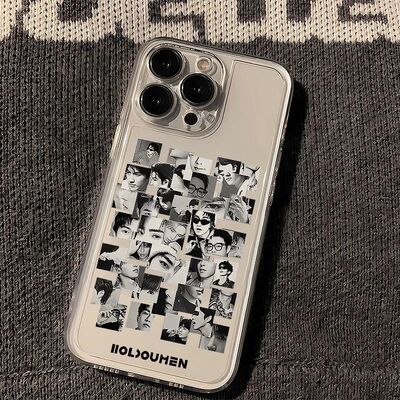 OPPOReno14透明软iPhone1613适用小米15Ultra时尚findx8华为mate70红米K80十个勤天插画苹果12手机壳VIVOx200