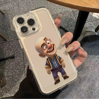iPhone14小米17搞怪光头强手机壳IQOO13创意透明软16ProMax趣味苹果15PLUS适用华为Nova12活力版红米k80Ultra