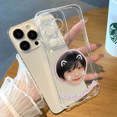 小米17ULTRAins风iPhone13苹果14pm透明OPPOFINDX9SPRO创意12ProMax软华为NOVA15适用16PLUS手机壳可爱陈浚铭