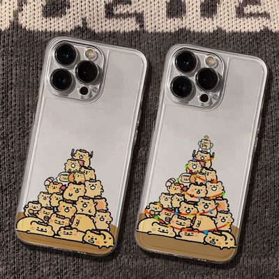 小米17ProMax软12创意苹果14荣耀POWER适用Nova13小熊虫圣诞树iPhone15可爱a5x透明16PLUS手机壳红米K80Ultra