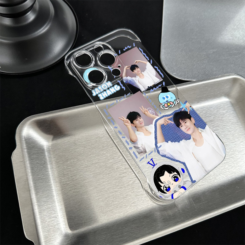 VIVOIQOO15硬iPhone16拼接笔芯张杰小众苹果12无边框超薄ins风适用14PLUS透明13ProMax高级感手机壳小米17MAX