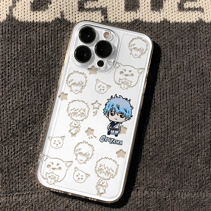 苹果17动漫银魂坂田一加12小米CIVI5PRO手机壳16PLUS可爱Reno14透明软iPhone15适用红米K80Ultra卡通13ProMax