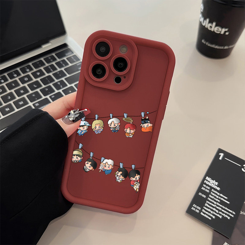 iPhone16夹子十个勤天荣耀GT周边苹果15适用12ProMax软14plus手机壳13糖果红米K70卡通华为PURA80创意VIVOs30