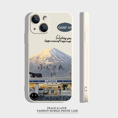 创意富士山苹果16E手机壳华为MATE70软华为MATE70适用12ProMax风景15OPPORENO14唯美iPhone13小清新荣耀POWER