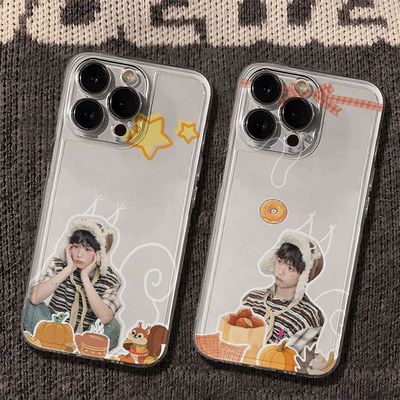 VIVOs30手机壳13透明16PLUS新款苹果17软OPPOReno15托腮梓渝适用iPhone14可爱12ProMax荣耀500PRO创意红米K90