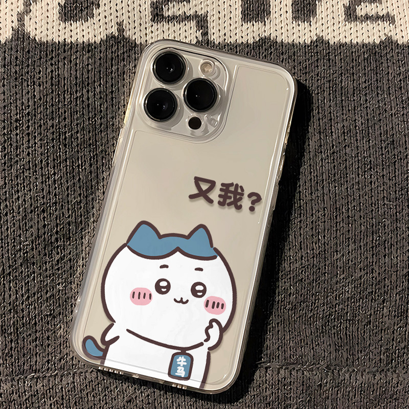 OPPOFINDX8S透明软iPhone15又我小八红米NOTE12TURBO可爱手机壳14PLUS适用16ProMax苹果13卡通一加ACE5竞速版