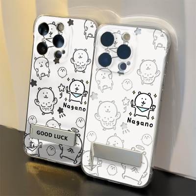 华为PURA90卡通硬iPhone16红米NOTE15超薄创意苹果13无边框适用14PLUS透明12ProMax高级感17手机壳肌肉自嘲熊