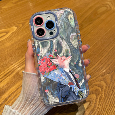 小米17鲜花尼克苹果15Plus适用14泡芙羽纱华为NOVA13卡通iPhone12手机壳软16ProMax可爱一加ACE5创意VIVOx300