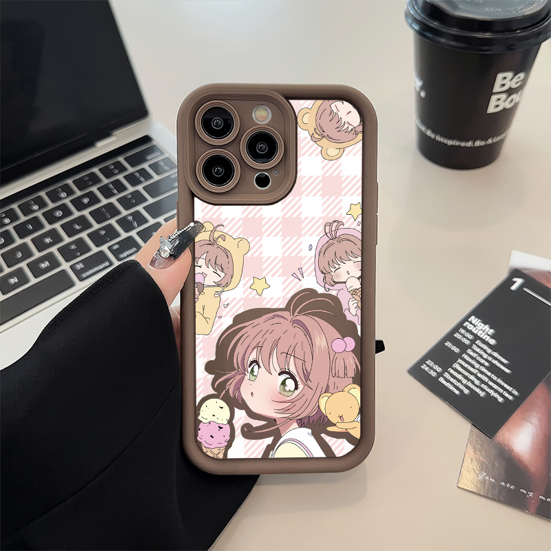 苹果14Plus冰淇淋百变小樱iPhone15适用华为16ProMax糖果少女心OPPOReno13手机壳软OPPOReno12可爱真我gt7pro