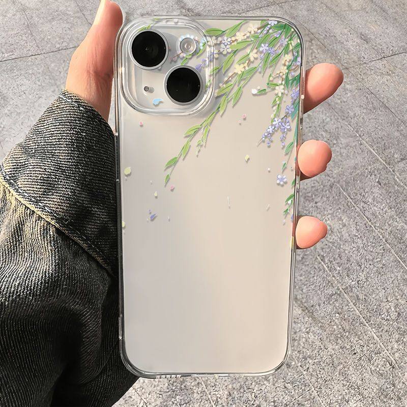 华为NOVA12活力版ins风iQOOneo10手机壳iPhone13小清新柳枝16ProMax透明软VIVOx200适用红米NOTE14苹果15小众