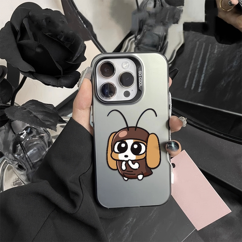 苹果16e手机壳硬15ProMax趣味比格蟑螂华为Mate70高级感14plus彩银iPhone13适用12ins风荣耀POWER创意VIVOx90