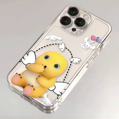 天使翅膀奶龙iPhone17p苹果13创意VIVOIQOO15透明12ProMax卡通软OPPORENO14适用16PLUS可爱手机壳VIVOIQOOZ11