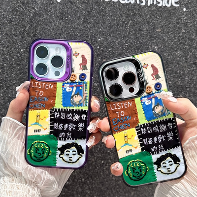 14ProMax手机壳硬苹果16陈奕迅演唱会拼接15plus彩银iPhone13适用华为NOVA12Ultra个性OPPOFindx8Ultra高级感