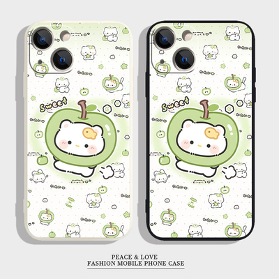 华为PURA80ULTRA苹果16手机壳软iPhone13适用12ProMax青苹果猫咪满屏一加13t可爱1514plus卡通x200pro荣耀400